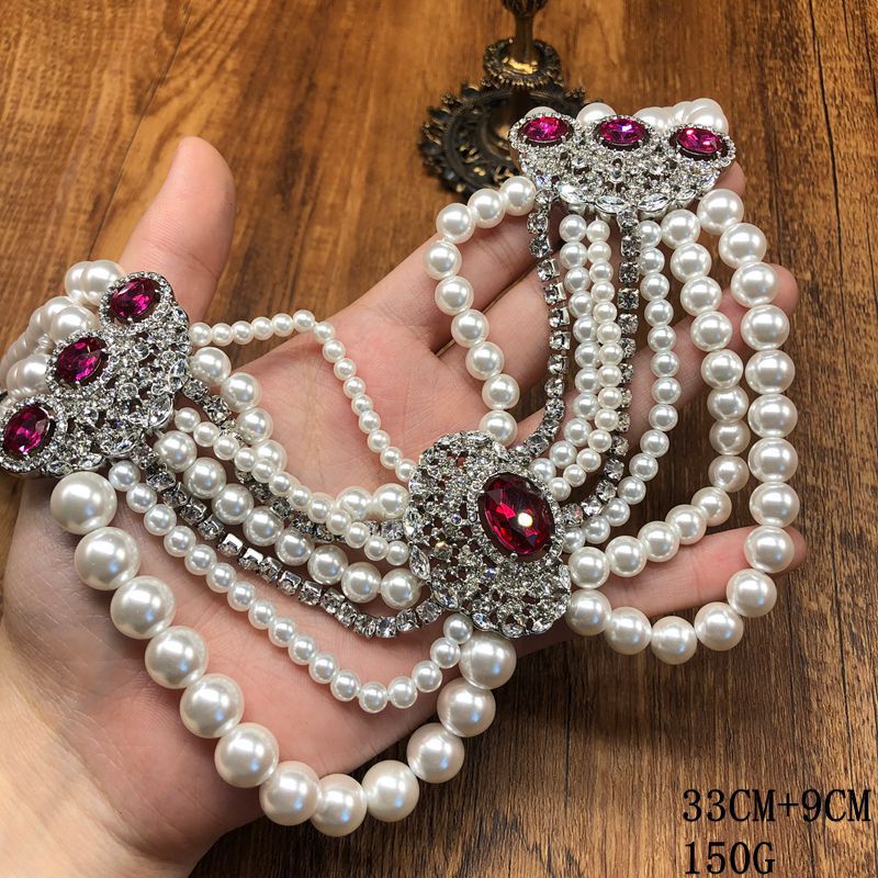 New fashionable retro pearl beaded necklace, multi-layer necklace, bracelet, and earring set – a versatile and exquisite jewelry collection