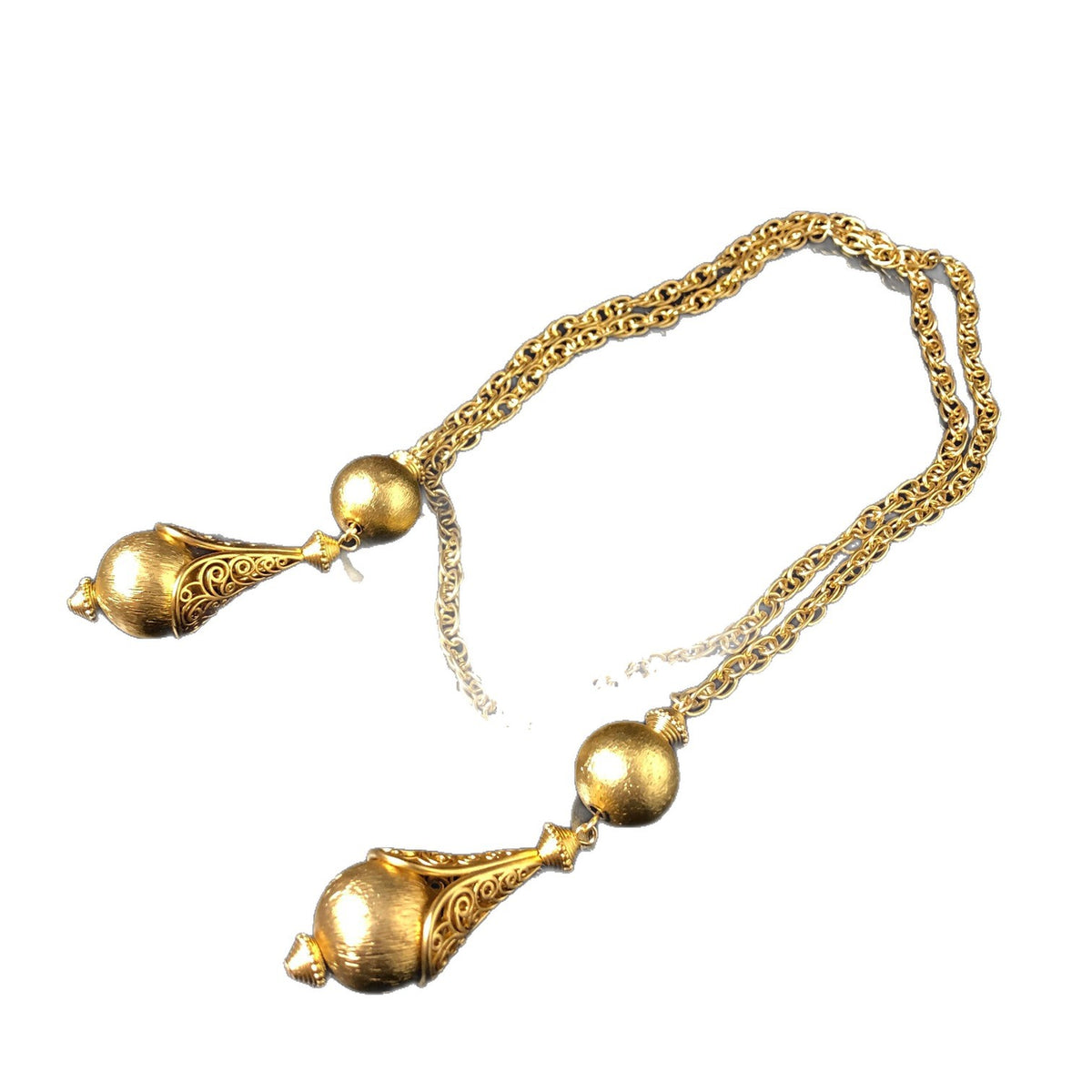 Retro-style, minimalist gold-plated gourd pendant, elegant necklace and earring set, versatile jewelry, gold-plated